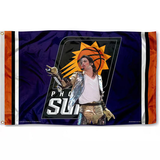 Michael Jackson X Phoenix Suns Classic Flag Custom Image