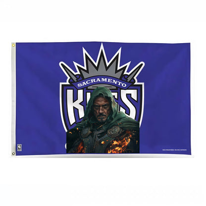 Doctor Doom X Sacramento Kings Purple Flag Custom Image