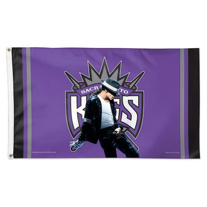 Michael Jackson X Sacramento Kings Purple Flag Custom Image
