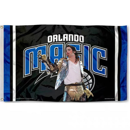 Michael Jackson X Orlando Magic Classic Flag Custom Image