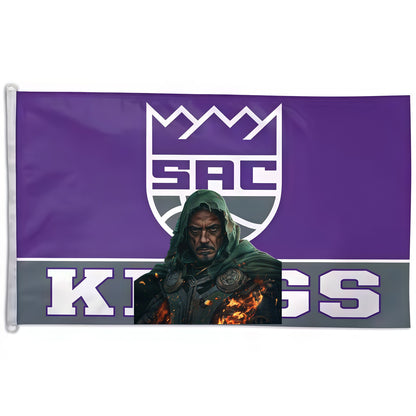 Doctor Doom X Sacramento Kings Moden Flag Custom Image