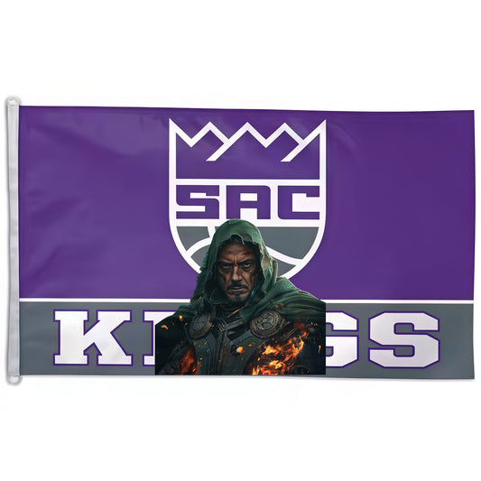 Doctor Doom X Sacramento Kings Moden Flag Custom Image