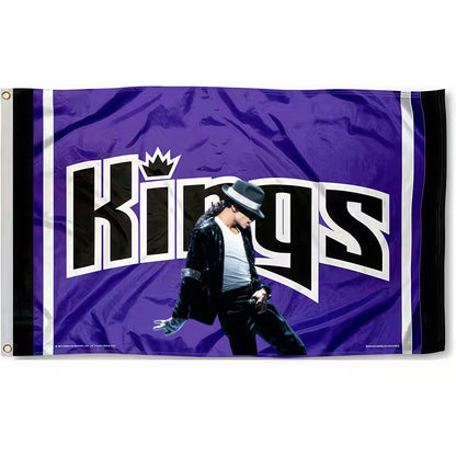 Michael Jackson X Sacramento Kings Classic Flag Custom Image