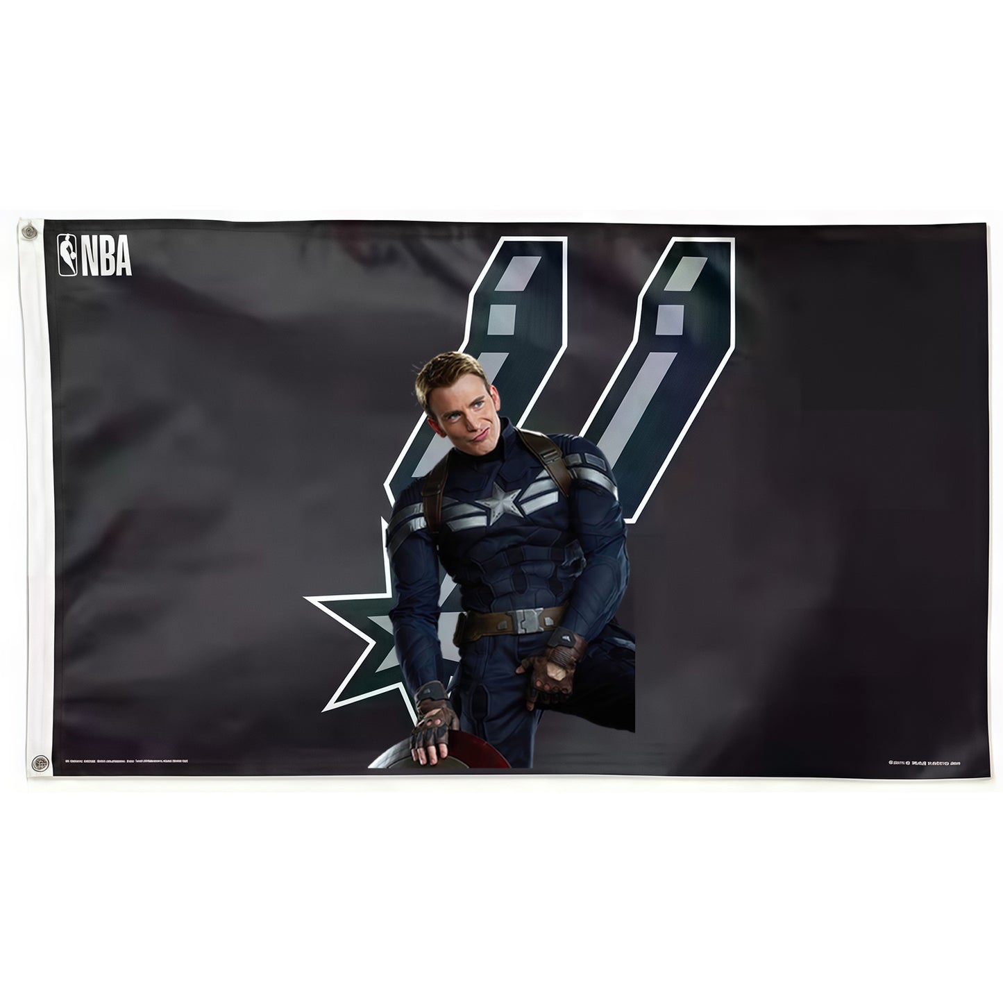 Captain America X San Antonio Spurs Classic Flag Custom Image