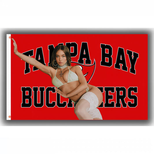 Sydney Sweeney X Tampa Bay Buccaneers Red Flag Custom Image