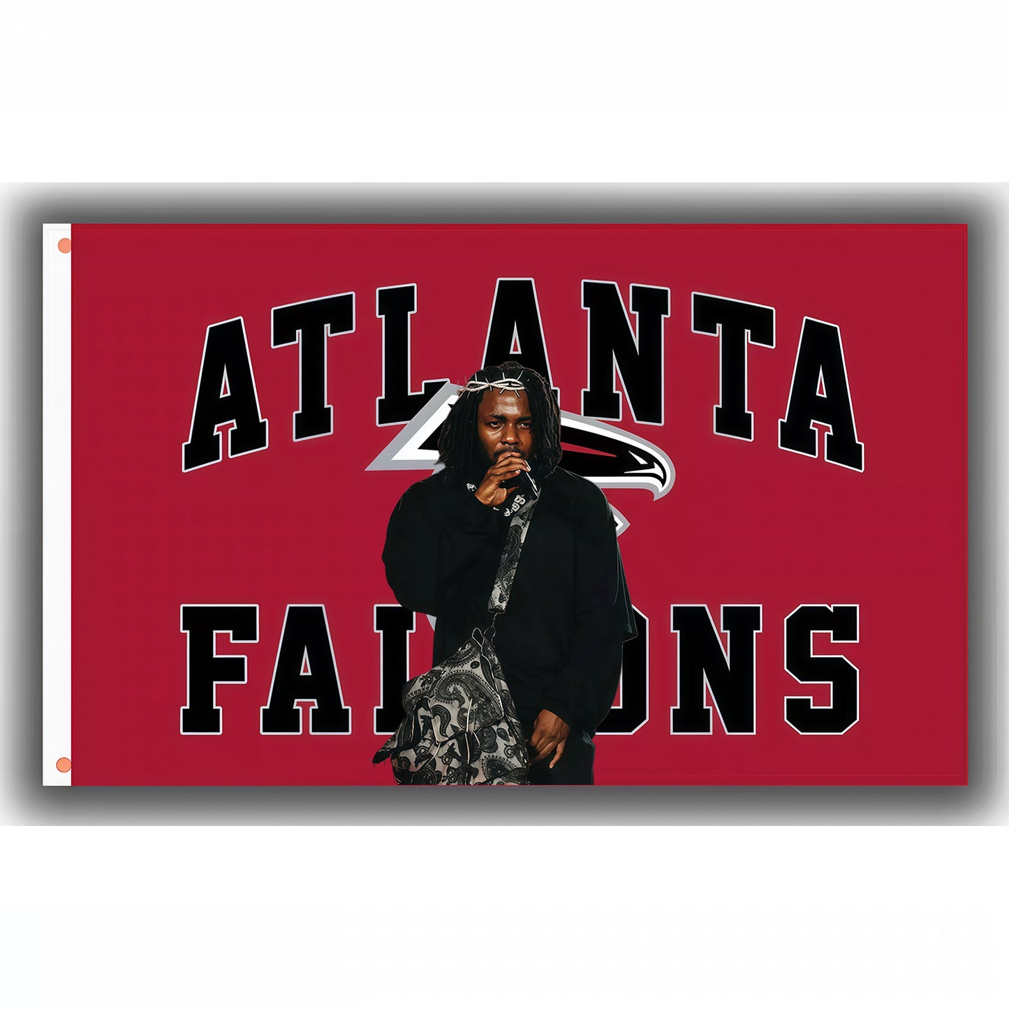 Kendrick Lamar X Atlanta Falcons Red Flag Custom Image