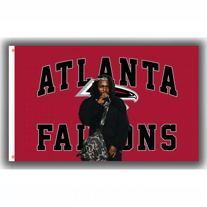 Kendrick Lamar X Atlanta Falcons Red Flag Custom Image