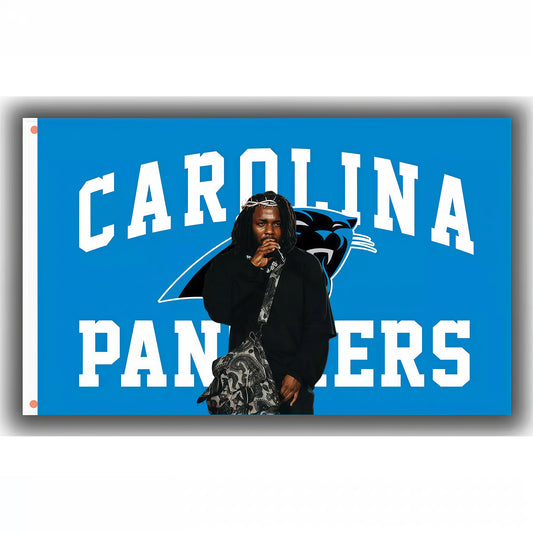 Kendrick Lamar X Carolina Panthers Blue Flag Custom Image