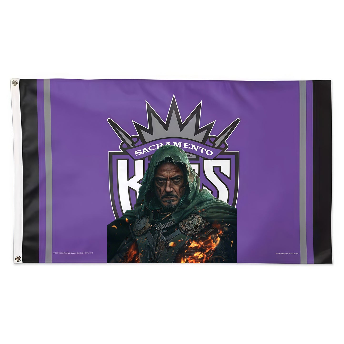 Doctor Doom X Sacramento Kings Logo Flag Custom Image