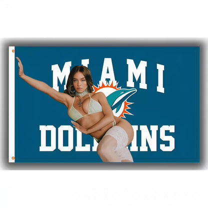 Sydney Sweeney X Miami Dolphins Classic Flag Custom Image