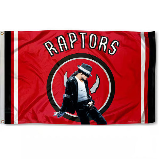 Michael Jackson X Toronto Raptors Red Flag Custom Image