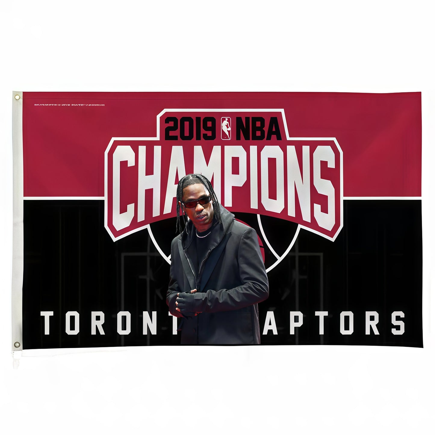 Travis Scott X Toronto Raptors Champion Flag Custom Image