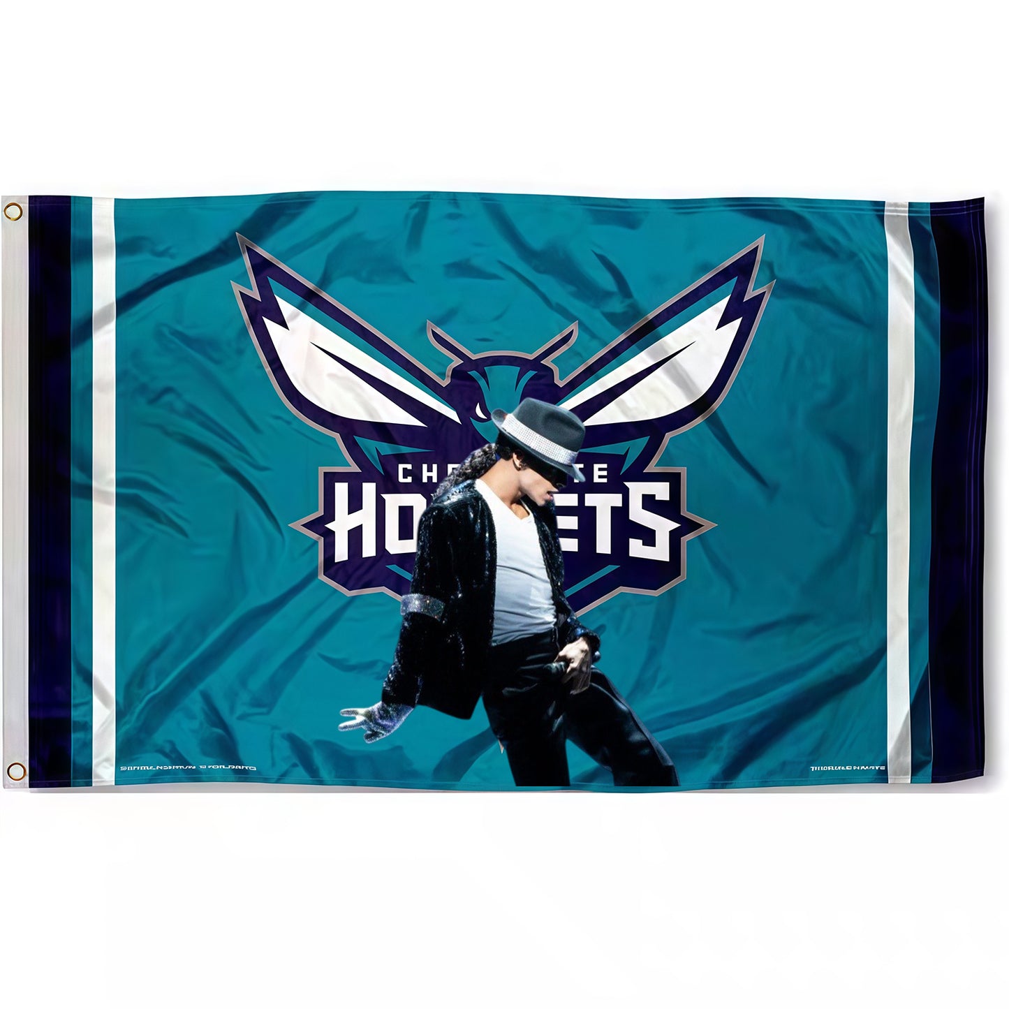 Michael Jackson X Charlotte Hornets Classic Flag Custom Image