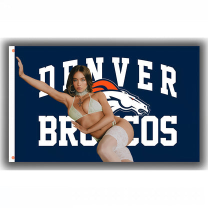 Sydney Sweeney X Denver Broncos Classic Flag Custom Image