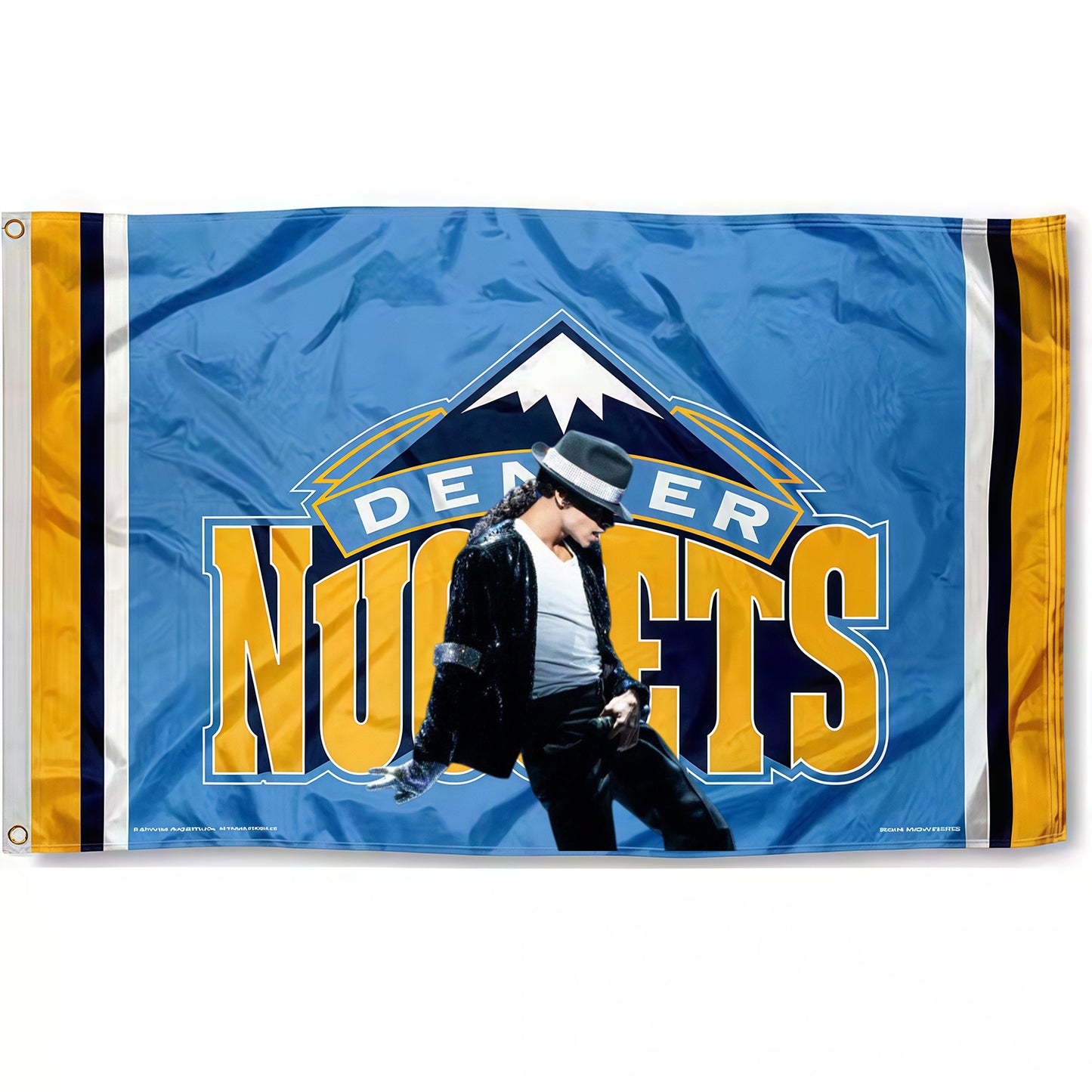 Michael Jackson X Denver Nuggets Blue Flag Custom Image
