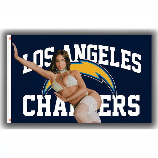 Sydney Sweeney X Los Angeles Chargers Classic Flag Custom Image