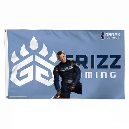Captain America X Memphis Grizzlies Classic Flag Custom Image