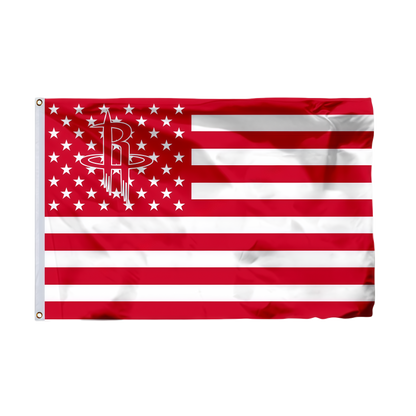 Houston Rockets Interstices Flag Custom Image