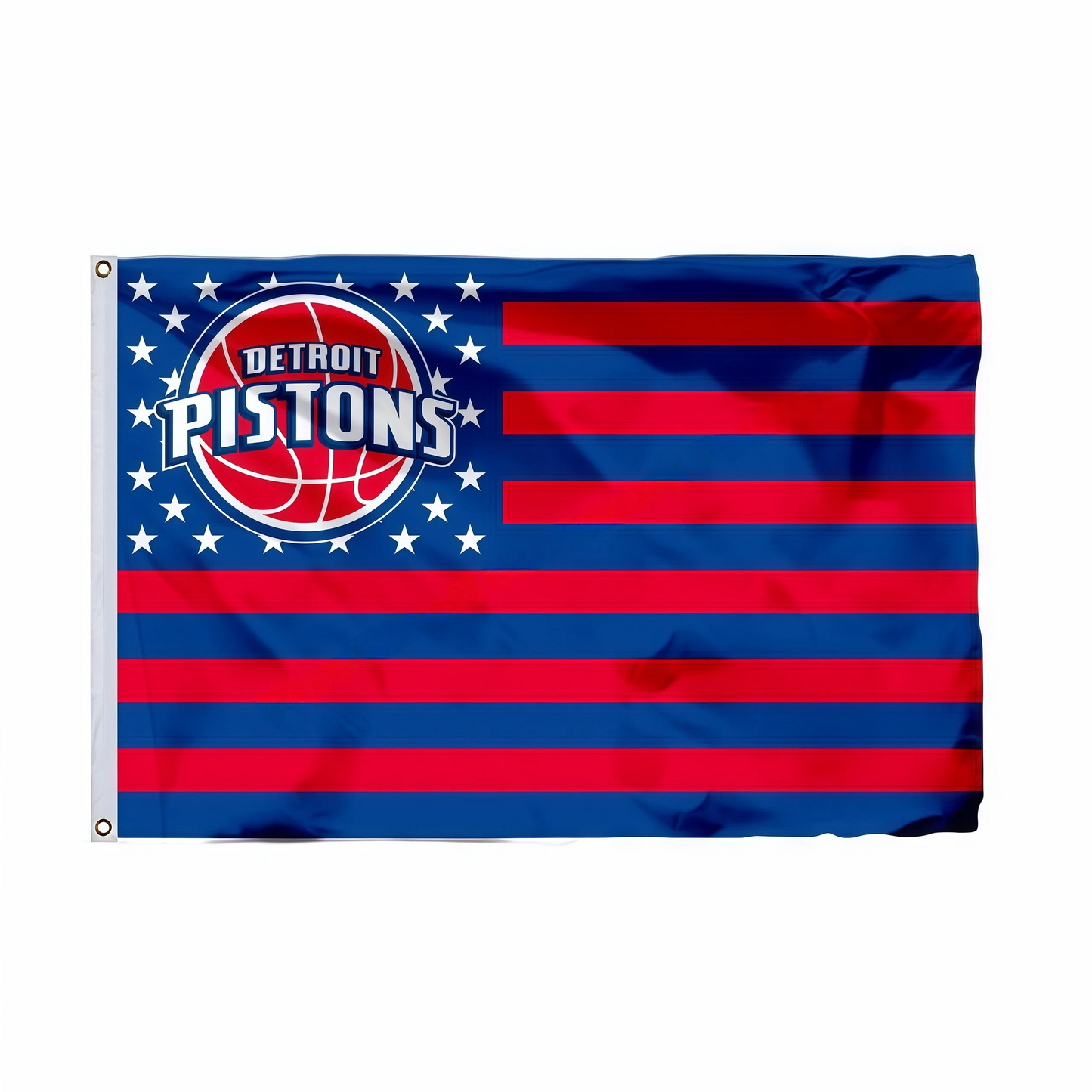 Detroit Pistons Interstices Flag Custom Image