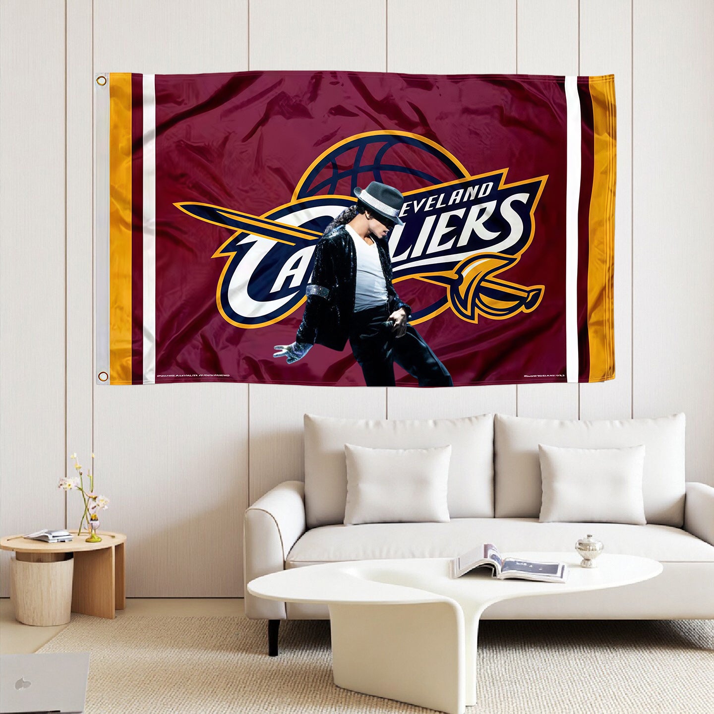 Michael Jackson X Cleveland Cavaliers Classic Flag Custom Image