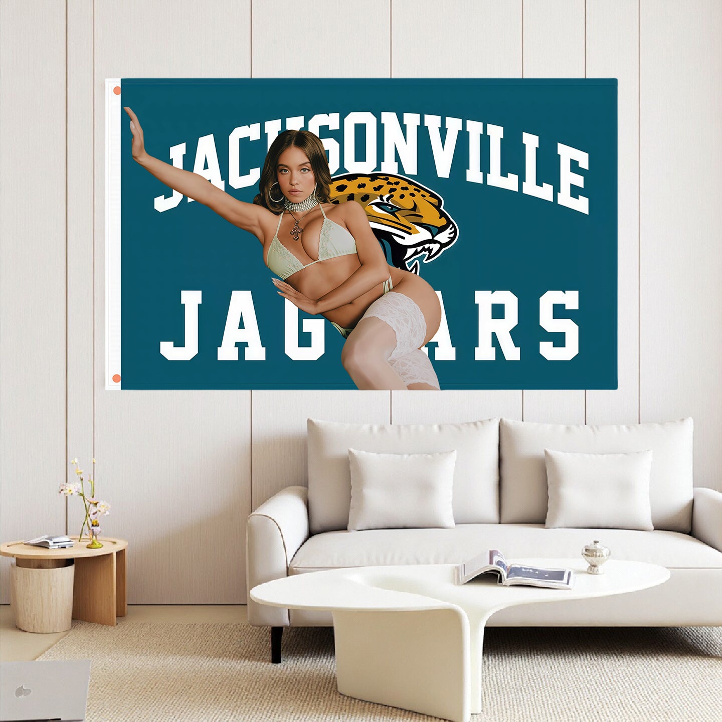 Sydney Sweeney X Jacksonville Jaguars Classic Flag Custom Image