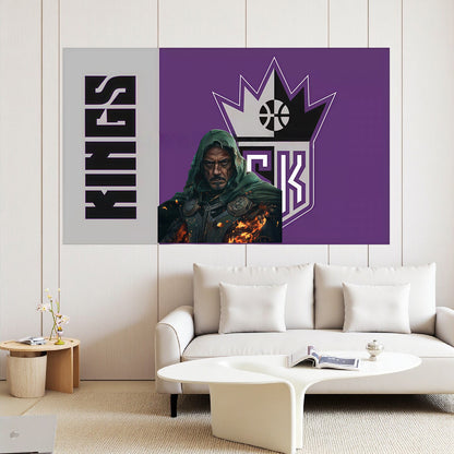 Doctor Doom X Sacramento Kings Retro Flag Custom Image