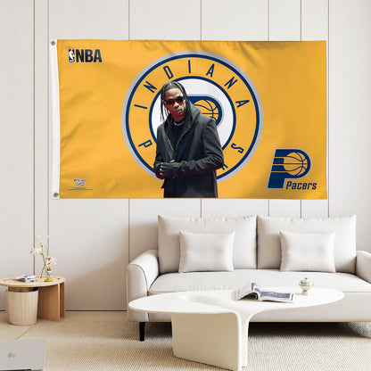 Indiana Pacers Yellow Flag Custom Image