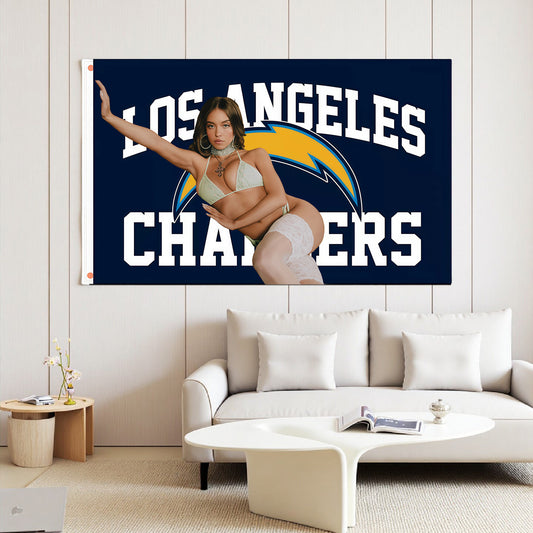 Sydney Sweeney X Los Angeles Chargers Classic Flag Custom Image