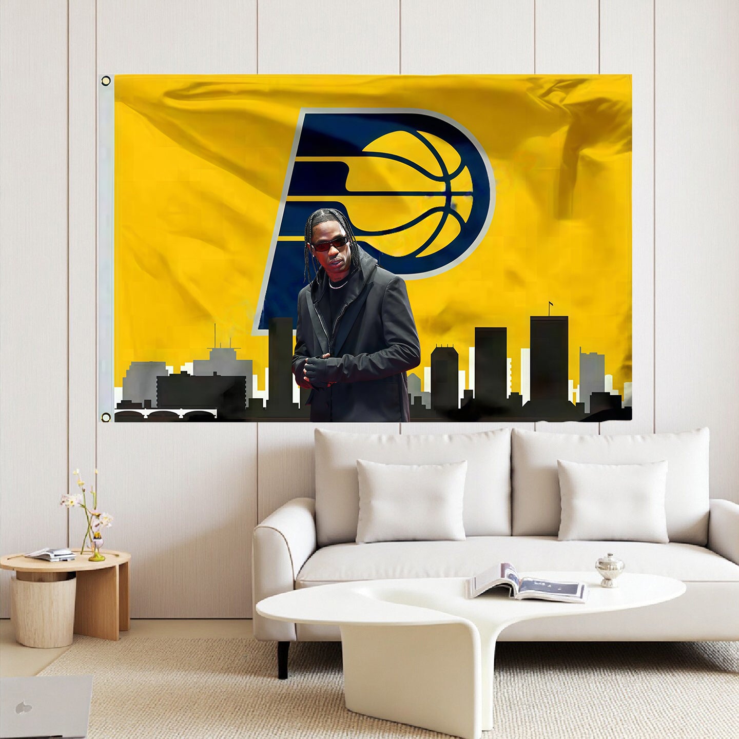 Travis Scott X Indiana Pacers Moden Flag Custom Image