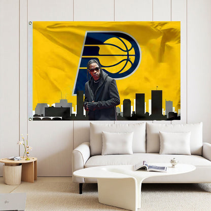 Travis Scott X Indiana Pacers Moden Flag Custom Image