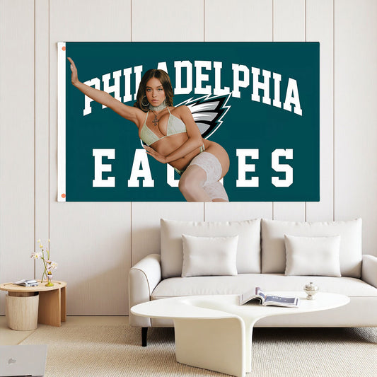 Sydney Sweeney X Philadelphia Eagles Green Flag Custom Image