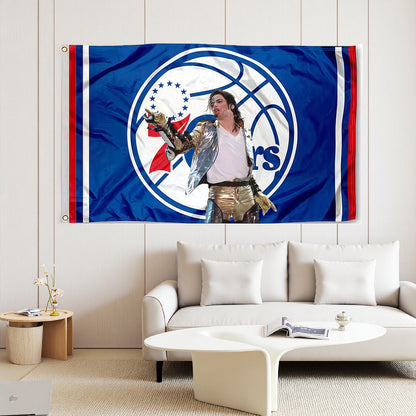 Philadelphia 76ers Blue Flag Custom Image