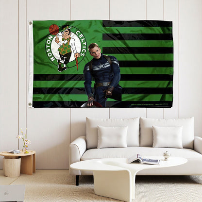 Boston Celtics Interstices Flag Custom Image