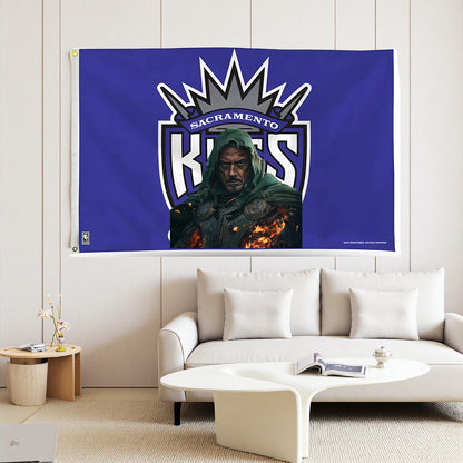 Sacramento Kings Purple Flag Custom Image