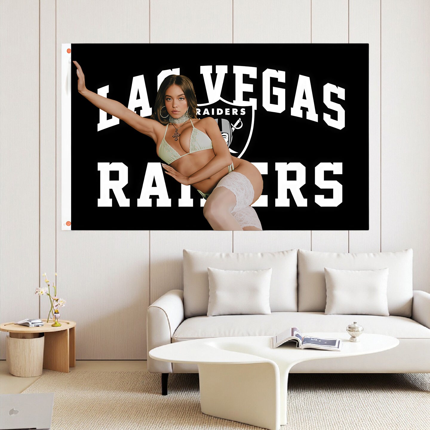 Las Vegas Raiders Black Flag Custom Image