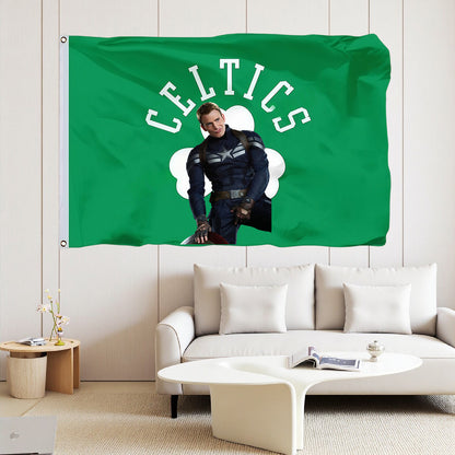 Boston Celtics Green Flag Custom Image