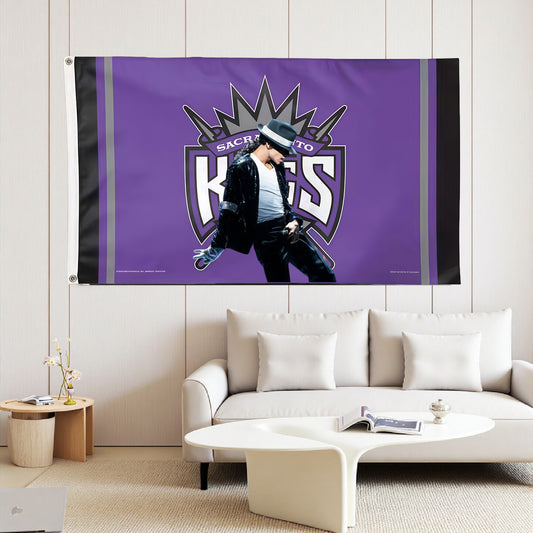Michael Jackson X Sacramento Kings Purple Flag Custom Image