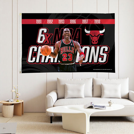 Michael Jordan X Chicago Bulls Classic Flag Custom Image