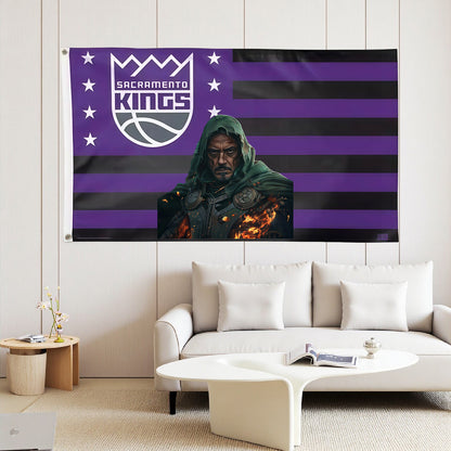 Sacramento Kings Vintage Flag Custom Image