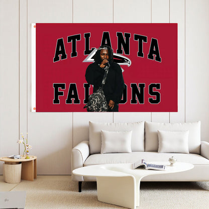 Kendrick Lamar X Atlanta Falcons Red Flag Custom Image