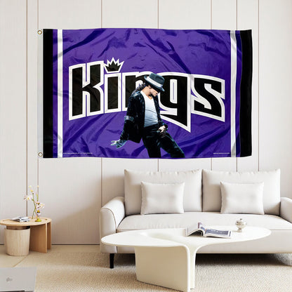 Michael Jackson X Sacramento Kings Classic Flag Custom Image