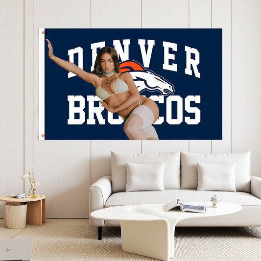 Sydney Sweeney X Denver Broncos Classic Flag Custom Image