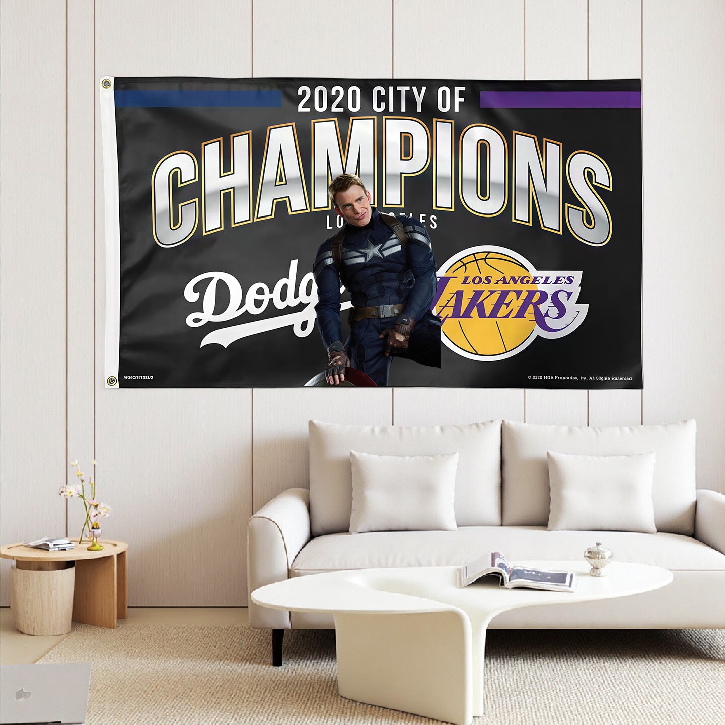Los Angeles Lakers Black Flag Custom Image