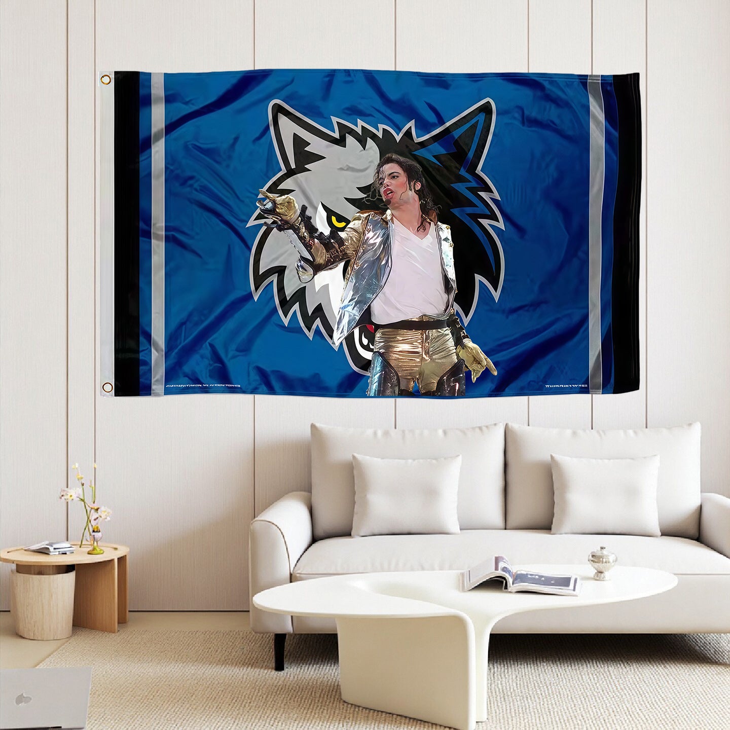 Michael Jackson X Minnesota Timberwolves Classic Flag Custom Image