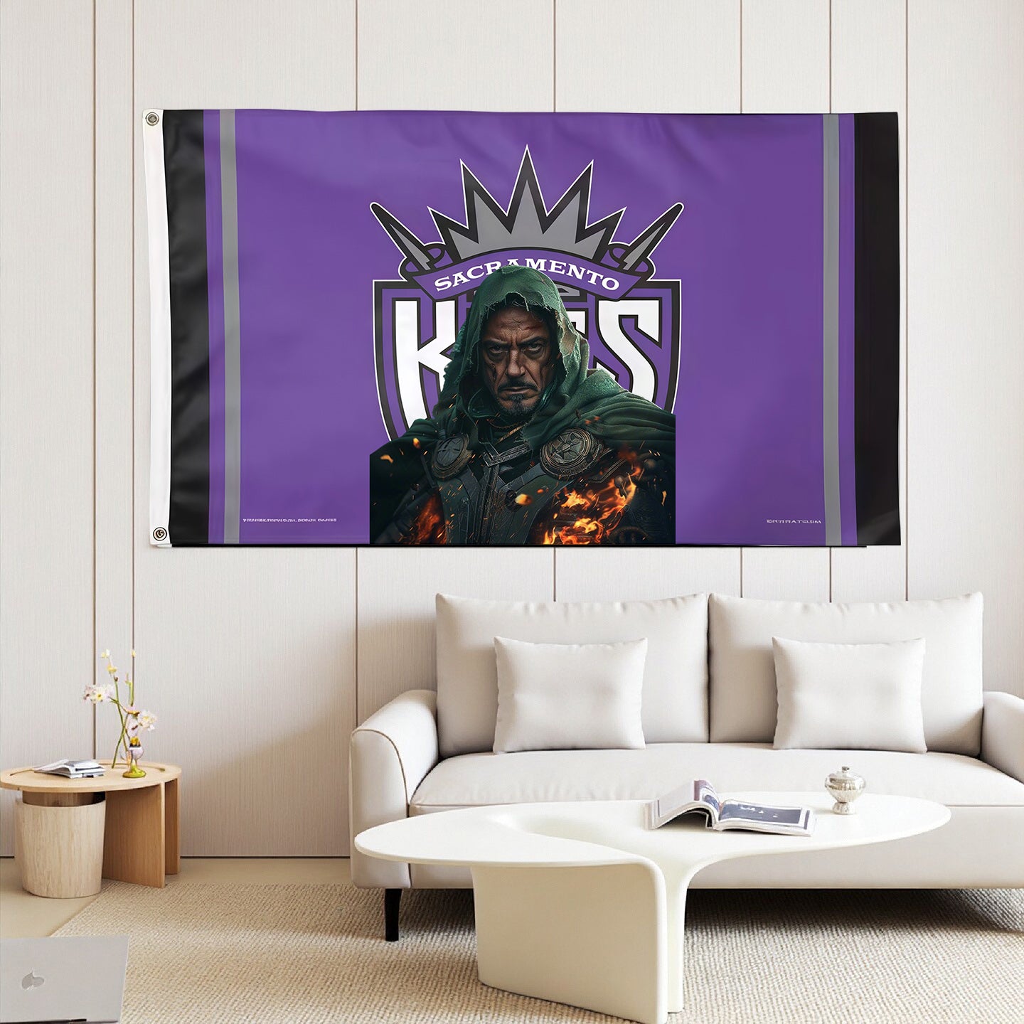 Doctor Doom X Sacramento Kings Logo Flag Custom Image