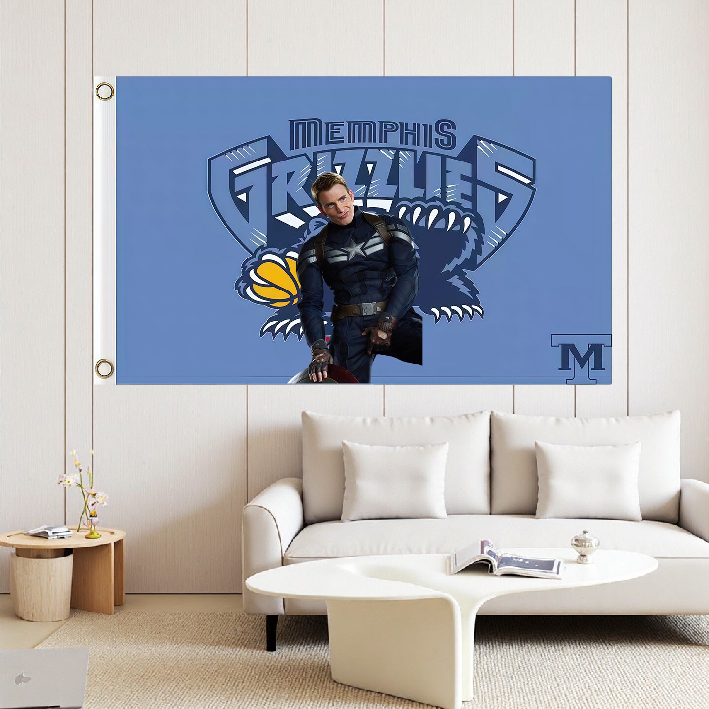 Memphis Grizzlies Blue Flag Custom Image