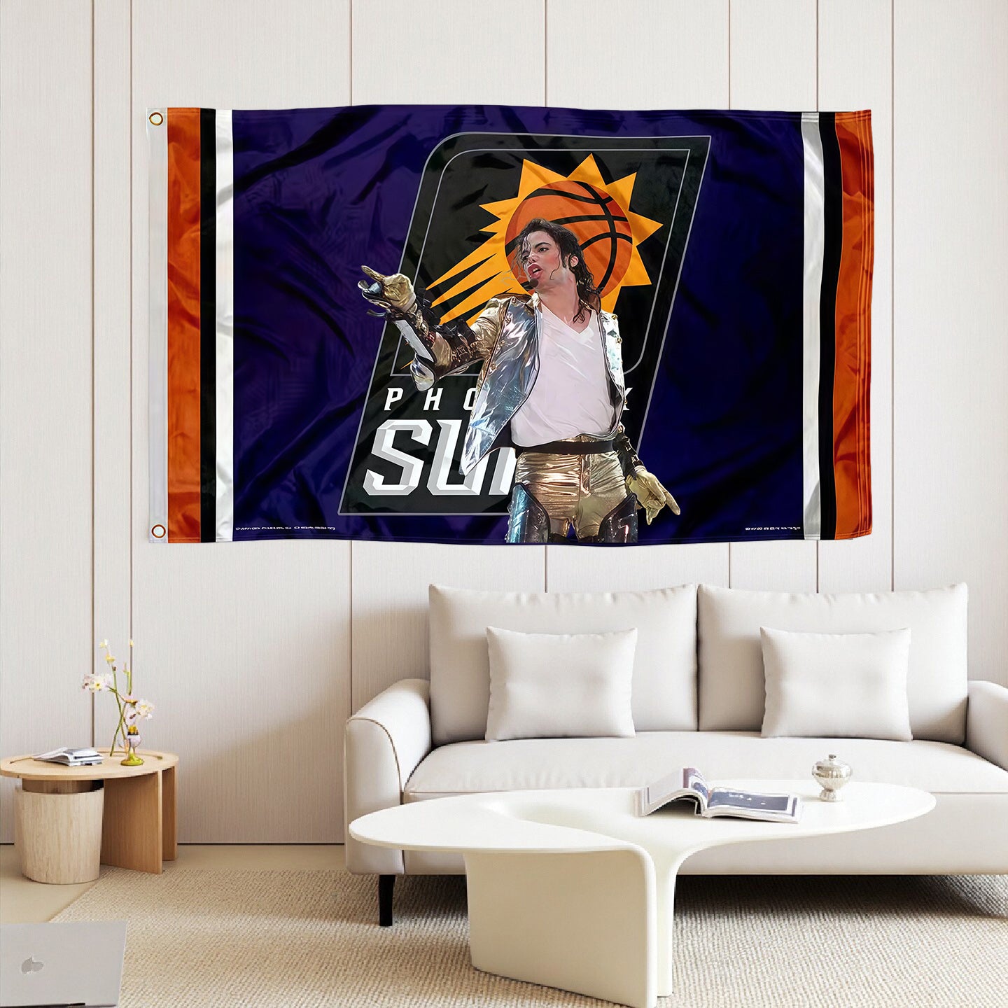 Michael Jackson X Phoenix Suns Classic Flag Custom Image