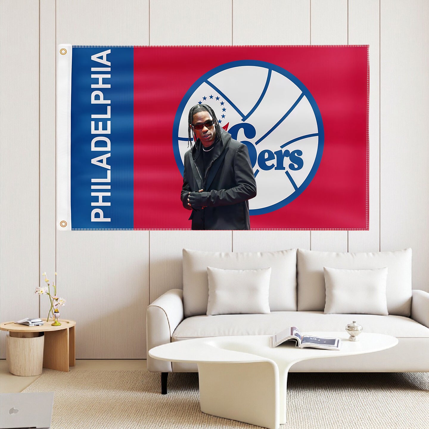 Philadelphia 76ers Red Flag Custom Image