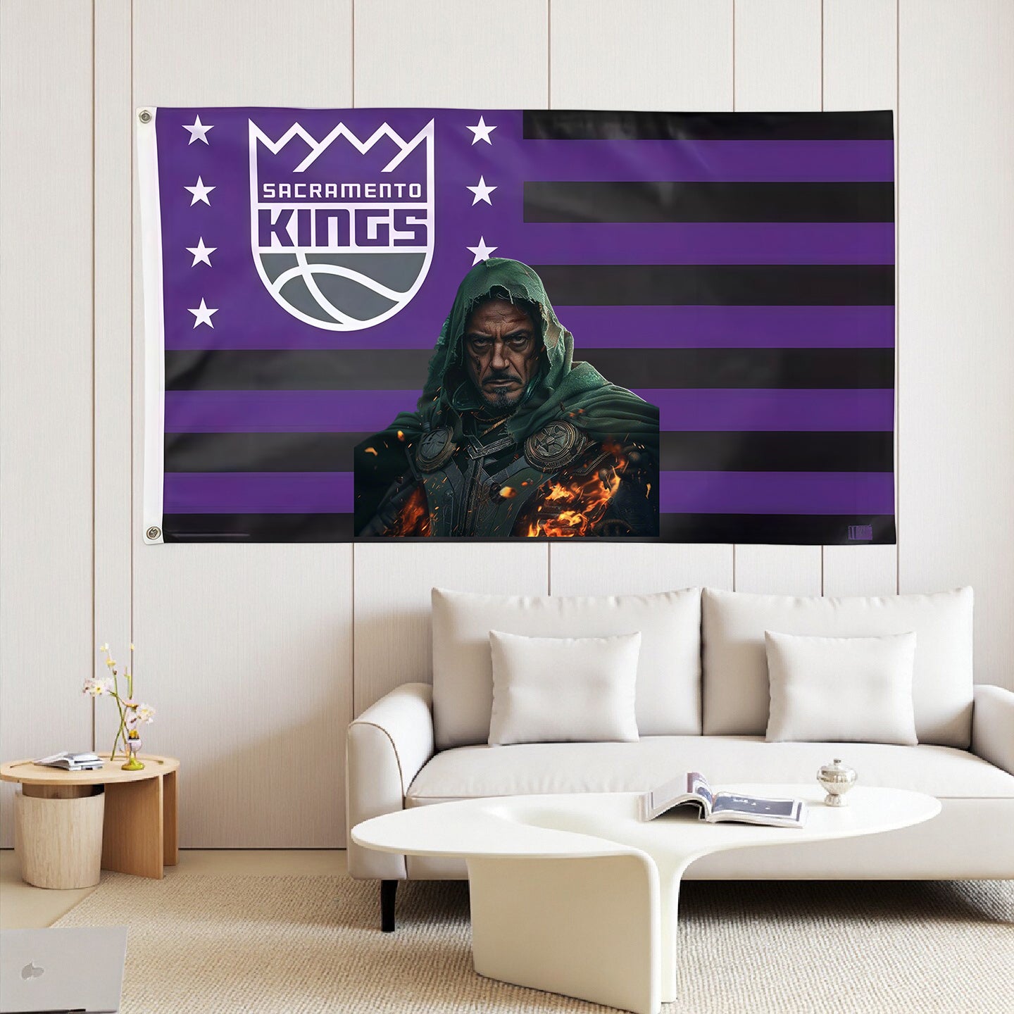 Doctor Doom X Sacramento Kings Vintage Flag Custom Image