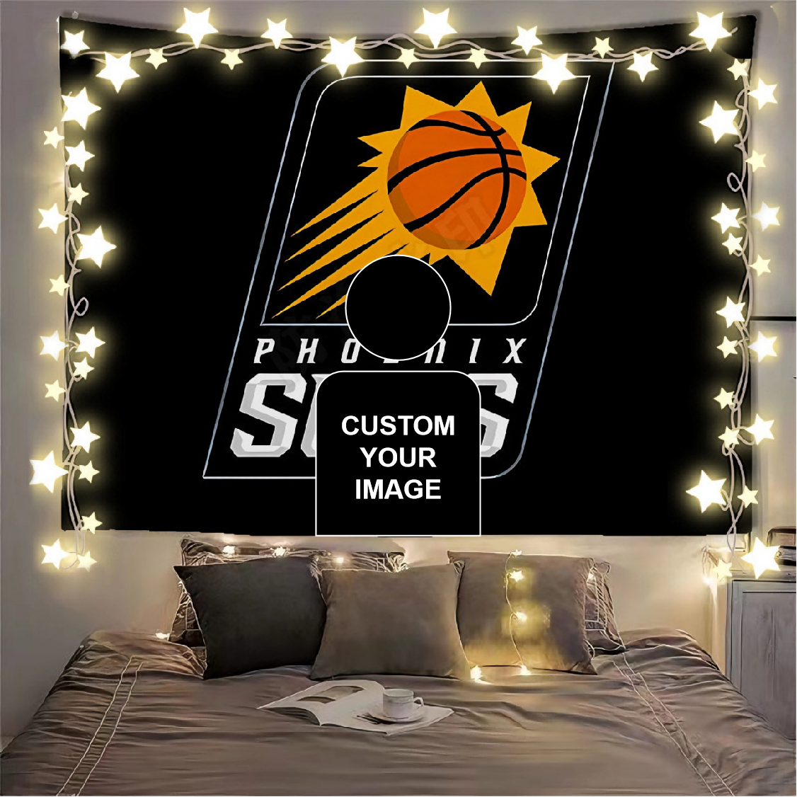 Phoenix Suns Black Flag Custom Image